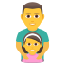 👨‍👧 family: man, girl display on JoyPixels